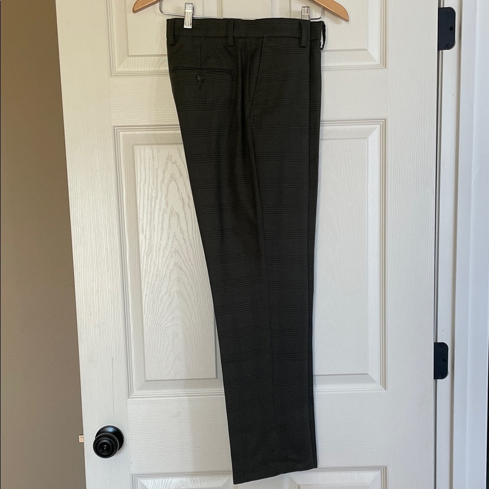 Goodthreads Men's Dark Gray Plaid Dress Pants